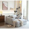 Vynxaria Oversized Chaise Lounge: Plush Upholstered Sofa Bed with Pillows & Armrests – Ultimate Comfort - 3 of 3