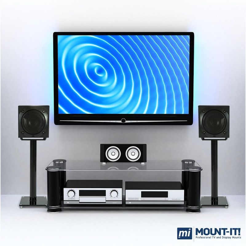 Mount-It! Speaker Floor Stands | Set of Two Stands | 22 Lbs. Weight Capacity | Black, 5 of 10