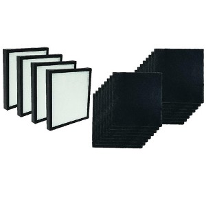 Nispira True HEPA with Activated Carbon Pre Filter Replacement WK01234QPC For Oreck Airvantage WK10002QPC, Plus Pet WK10052QPC Air Purifiers 4 Packs - 1 of 4
