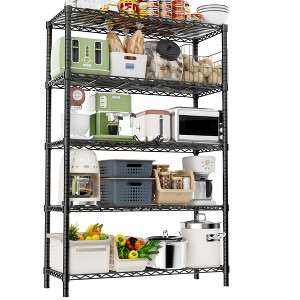 Adjustable Garage Wire Shelving Unit for Kitchen, Laundry Room, Pantry, Warehouse, Basement - 1 of 4