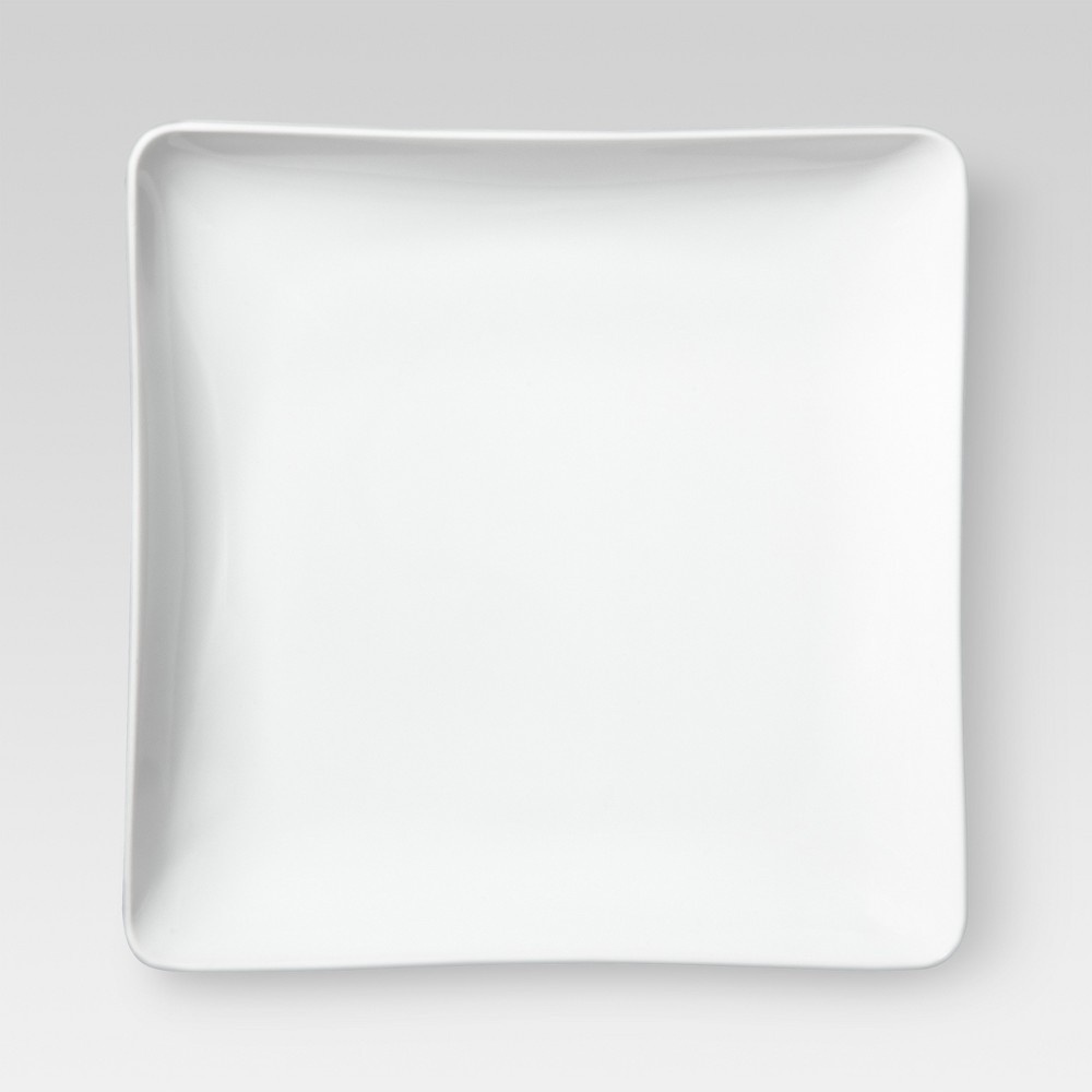 Photos - Other kitchen utensils Square Porcelain Salad Plate 8 " White - Threshold™