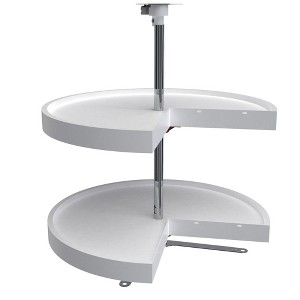 Rev-A-Shelf Polymer Pie-Cut 2-Shelf Lazy Susan Blind Corner Kitchen Cabinet Storage Organizer with Telescoping Shaft - 1 of 4