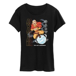 Women's - Avatar: The Last Airbender - Aang Air Bending Short Sleeve Graphic T-Shirt - 1 of 4