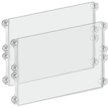 Azar Displays Clear Acrylic Window/Door Sign Holder Frame with Suction Cups 22"W x 17"H, 2-Pack