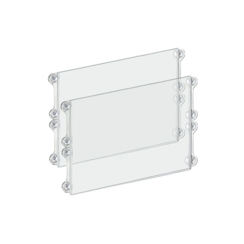 Azar Displays Clear Acrylic Window/Door Sign Holder Frame with Suction Cups 22"W x 17"H, 2-Pack, 1 of 10