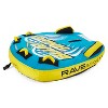 RAVE Sports 02962 Blue Angel Inflatable 2 Person Rider Towable Boat Water Tube Raft with Handles and Quick Connect Tow Point, Blue and Yellow - 3 of 4