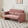 MAYEERTY Modern Lamb Fabric Loveseat Sofa Solid Wood Frame Toss Pillow Included - 3 of 4