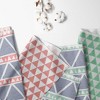 Bacati - Emma Aztec Print Coral/Mint/Navy Triangles Muslin Swaddling Blankets set of 4 - 2 of 4