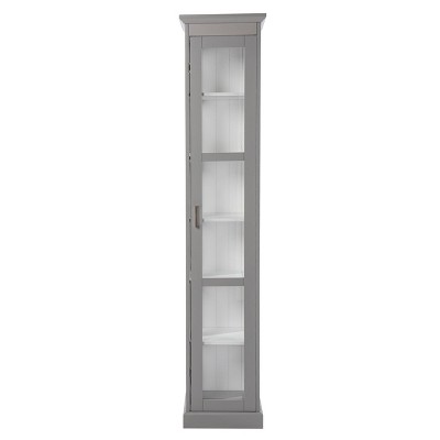 Glass Storage Cabinet Target, Shallow Bookcase With Glass Doors