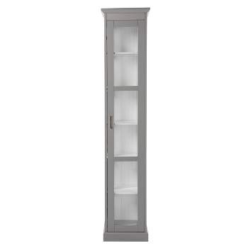 77.25" Metmit Tall Curio with Glass Door - Aiden Lane