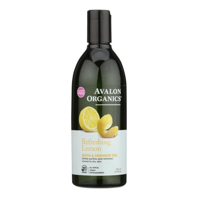 Avalon Organics Refreshing Lemon Bath and Shower Gel - 12 fz