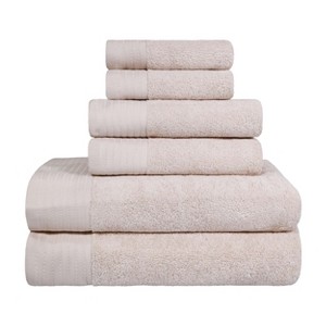 Premium Cotton Herringbone Medium Weight Bathroom Towel Set by Blue Nile Mills - 1 of 4