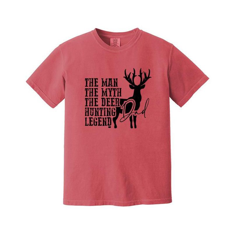 Simply Sage Market Men's The Deer Hunting Legend Short Sleeve Garment Dyed Tee, 1 of 3