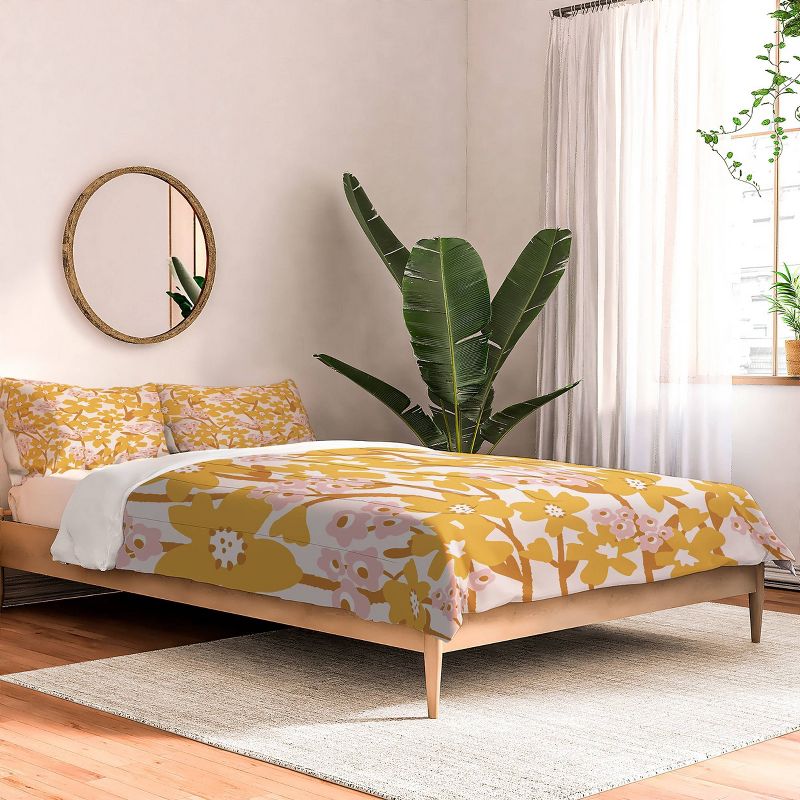 Deny Designs ThityOne Illustrations Wildflowers in Turmeric Comforter Set Yellow, 2 of 4