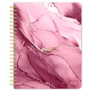 BrownTrout Crackled Blush 2026 6"x7.75" Desk Planner Foil Stamped Cover - 1 of 4