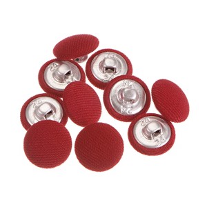 Unique Bargains Round Metal Sewing Cloth Covered Button 10 Pcs - 1 of 4