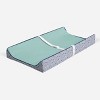 Bacati - Noah Mint/Navy Quilted Changing Pad Cover - 2 of 4