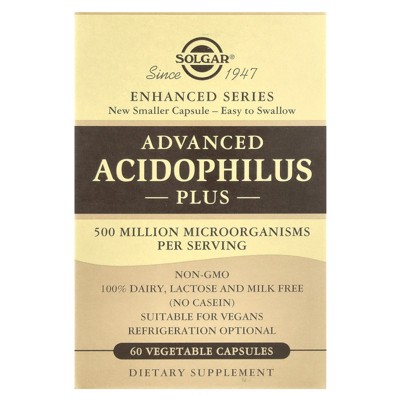 Solgar Advanced Acidophilus Plus, 60 Vegetable Capsules
