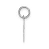 Black Bow Jewelry 14k White Gold, Amanda Collection, Small Block Style Initial E Pendant - 2 of 4
