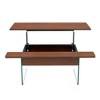 NicBex Modern 43.3" Rectangle Coffee Table with Lift Top and Tempered Glass Legs for Living Room - 4 of 4