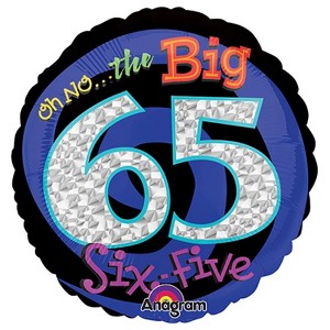LOONBALLOON Birthday-over-the-hill Balloons - 18 inch OH NO! IT'S MY BIRTHDAY 65 years old (2 pcs): Humorous Décor for Milestone Celebrations - 1 of 1
