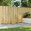 vidaXL Folding Patio Chairs 2 pcs 20.9"x26"x39" Bamboo - 3 of 4