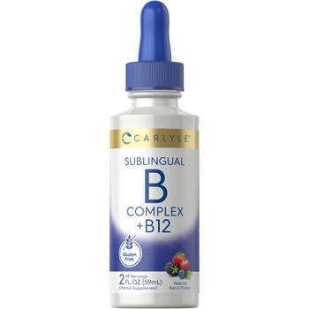 Carlyle Sublingual Vitamin B Complex | with B12 | 2 fl oz | Berry Flavor