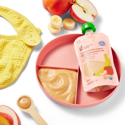 Organic Apple Banana Peach Yogurt Baby Food Pouch - 4oz - Good &#38; Gather&#8482;_2