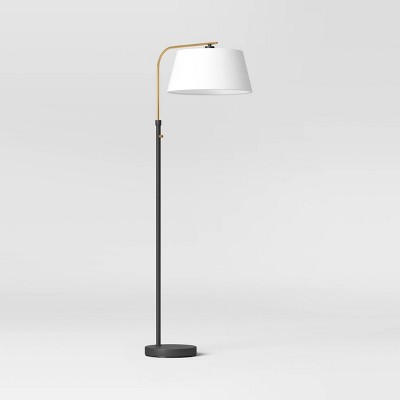 Downbridge Floor Lamp Brass/Black (Includes LED Light Bulb) - Threshold™