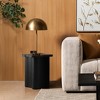 LuxenHome Black Modern Cloverleaf MDF Wood Side Table - 4 of 4