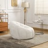Teddy Fabric Bean Bag Chair with Backrest and Armrests, Foam-Filled Lounge Sofa for Adults and Kids, Cozy Floor Seating-Baofuwish - 3 of 4