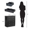 Karl Home 5-Drawer Black Particle Board 25.98in. W Chest of Drawer - 2 of 4