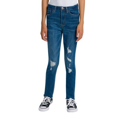 Levi's® Girls' High-Rise Super Skinny Distressed Jeans - Medium Wash