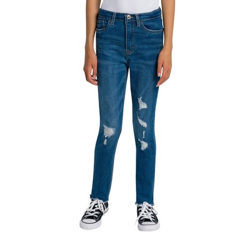 Levi's® Girls' High-Rise Super Skinny Distressed Jeans - Medium Wash - image 1 of 4