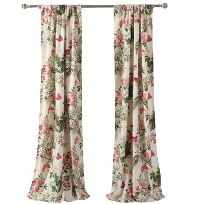 Greenland Home Fashions Butterflies 2-piece Window Curtain Panel - 42 x 84, Multicolored