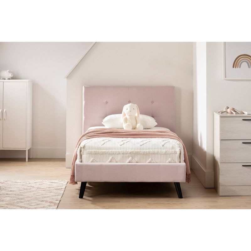 Maliza Upholstered Complete Platform Bed Pale Pink - South Shore, 3 of 11