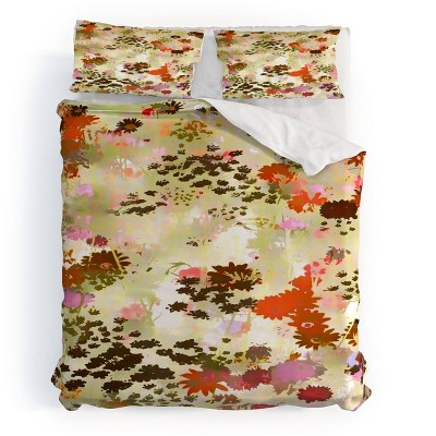 Deny Designs 3pc King 83 Oranges A Sunlit Meadow Duvet Cover Bedding Set