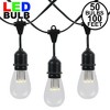 Novelty Lights 100 Feet Heavy Duty Light Strings and Sets with 50 Suspended E26 Sockets, Black Wire PVC Stringer, 24" Spacing, Non-Connectable - 2 of 4