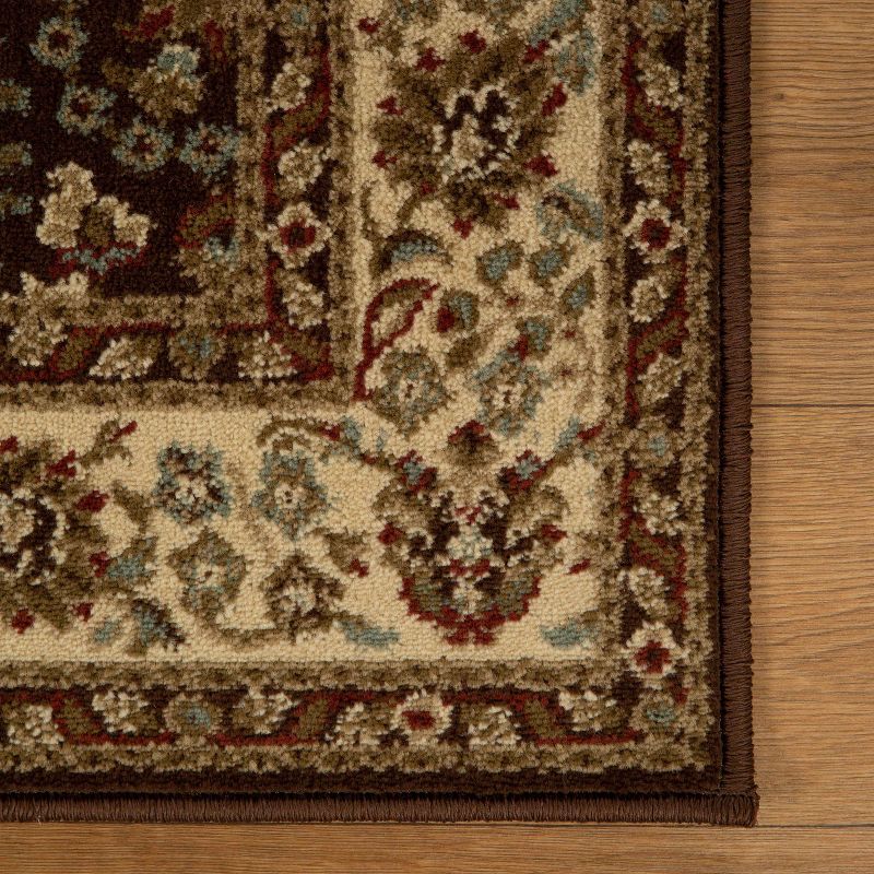 Traditional Floral Medallion Ornamental Indoor Runner Area Rug by Blue Nile Mills, 4 of 7
