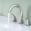 WOWOW 8 in. Widespread Double Handle Gooseneck Bathroom Faucet with Pop-up Drain in Matte Black - 3 of 4