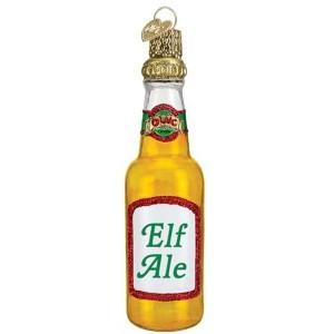 Old World Christmas Blown Glass Ornament for Christmas Tree, Elf Ale Beer Bottle - 1 of 4