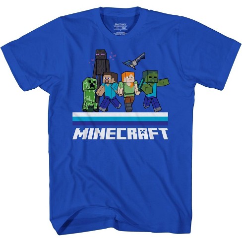 Boys Minecraft Video Game T-Shirt - Black and Green Creeper Face - Official Minecraft Shirt - image 1 of 4