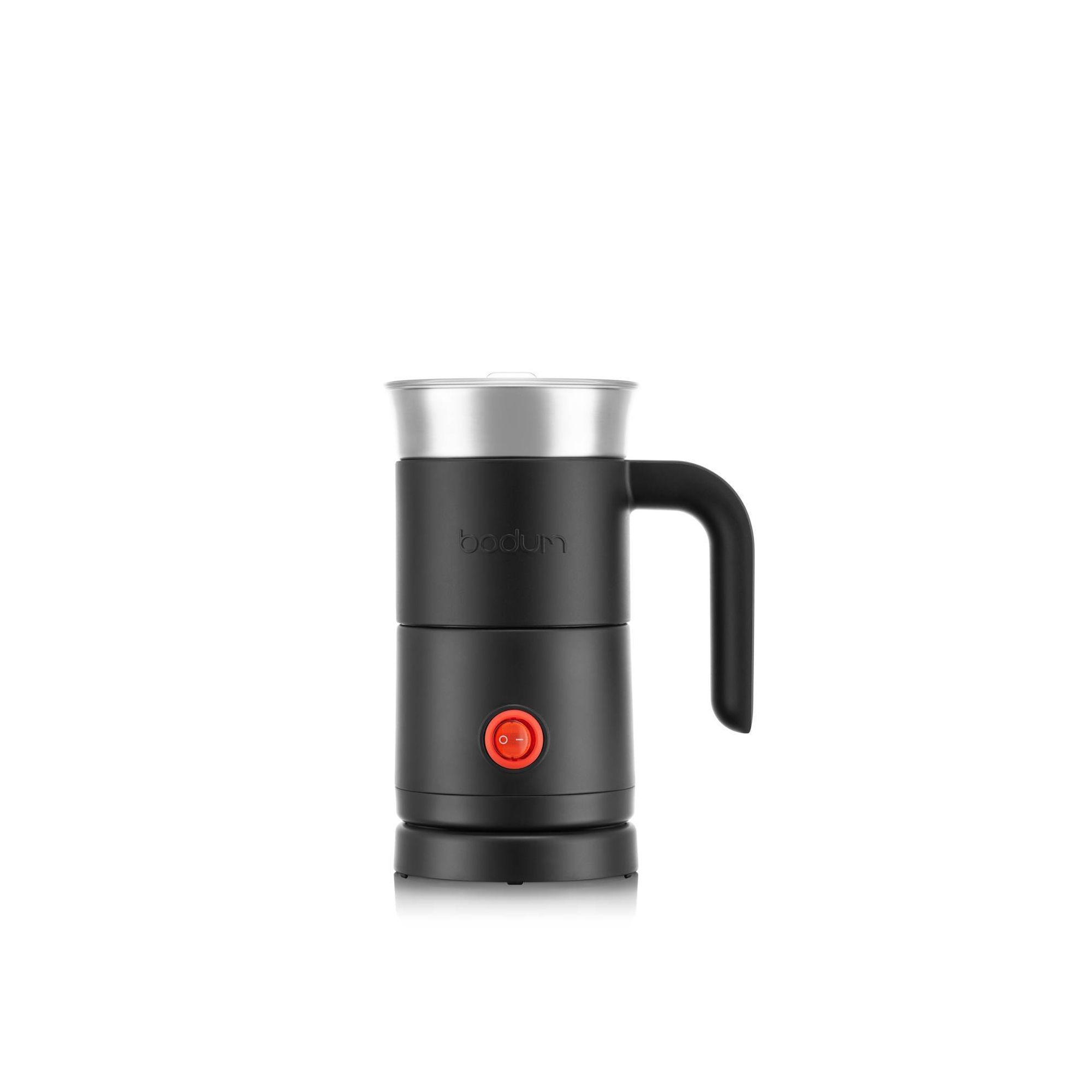 Bodum Milk Frother with handle Black: Electric Coffee & Milk Steamer, 500W, Stainless Steel, Hand Wash, 10oz Capacity