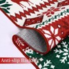 Christmas Area Rug, Machine Washable Low Pile Non-Slip Carpet with Snowflake Reindeer Design, Floor Mat for Home Office - 4 of 4