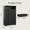 53" Tall 5 Drawer Dresser for Bedroom, Wooden Chest of Drawers with Charging Station, Narrow Nightstand, Living Room Clothing Storage Organizer - 2 of 4