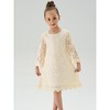 Girls' Boho Floral Lace Scalloped Hem Dress - 3 of 4