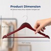 SereneLife Solid Wood Clothes Hangers - 2 of 4