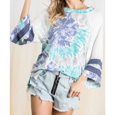 Women's Color Block Baseball Top - Ces Femme