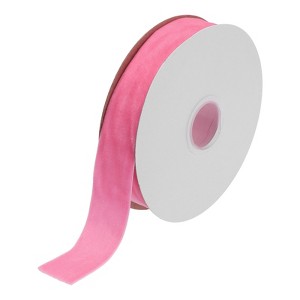 Unique Bargains Soft Single Face Spool Silky Velvet Ribbon for Bouquets DIY Crafts - 1 of 3