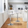Yaheetech Set of 2 Faux Leather Bar Stools with Backrest and Footrest - 2 of 4